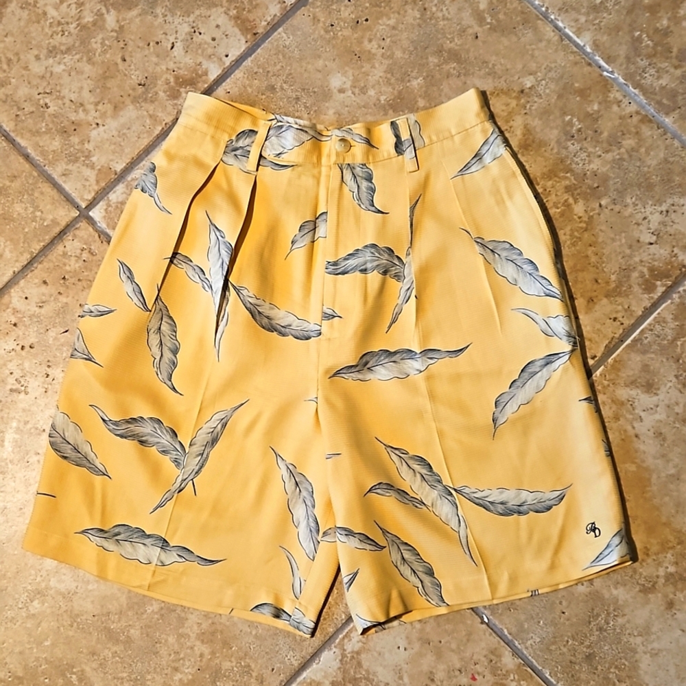 Babe Didrikson Pleated Silk Shorts